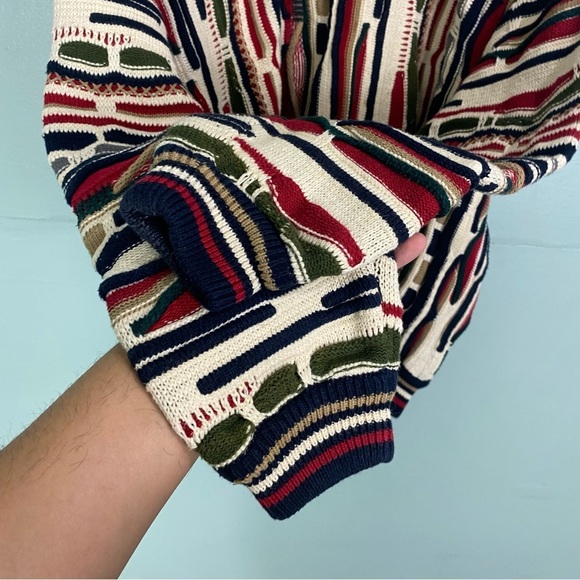 Cotton Traders 3D Knit Multi Color Textured Pullover Sweater‎ Sz XL - Picture 5 of 7